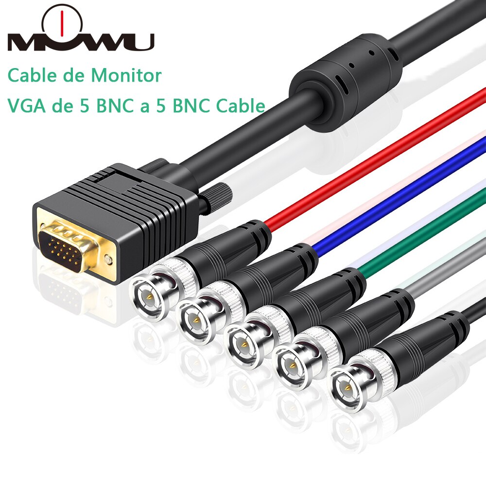 MOWU VGA DVI to RGBHV Ʈ, 5x BNC 극ũ..